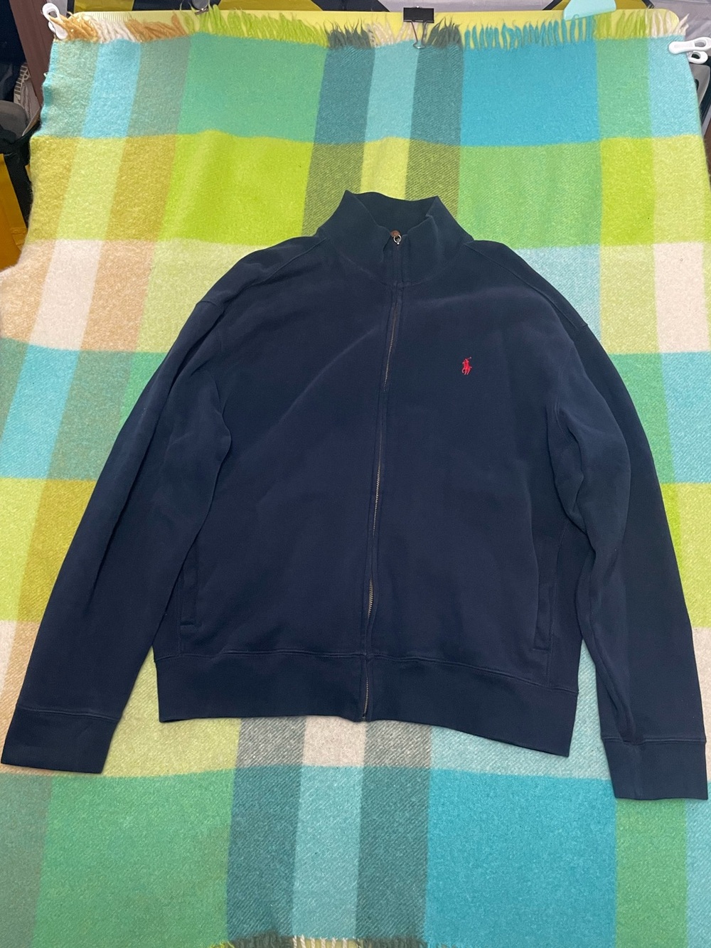 Vintage Polo Ralph Lauren Navy Blue Full Zip Sweater